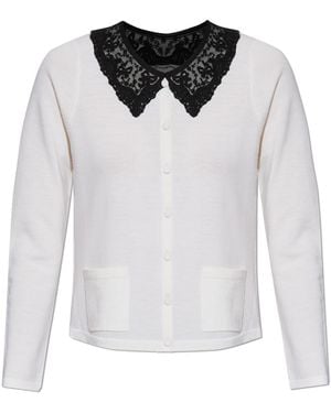 LoveShackFancy Cardigan "Ivory" - Black