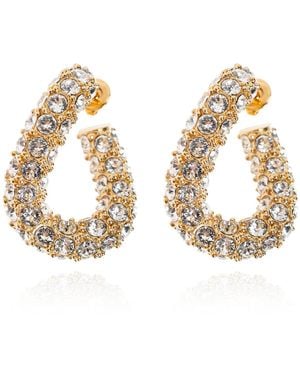Isabel Marant Earrings With Sparkling Crystals - Metallic