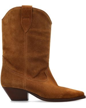 Isabel Marant Suede Heeled Ankle Boots "Duerto" - Brown
