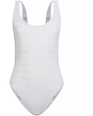 Balmain One-Piece Swimsuit - Gray