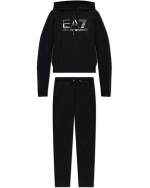 EA7 Tracksuit Set: Sweatshirt And Joggers - Black