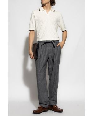 Dolce & Gabbana Silk Polo - Gray
