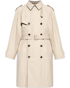 Tod's Double-Breasted Trench Coat With Belt - Natural