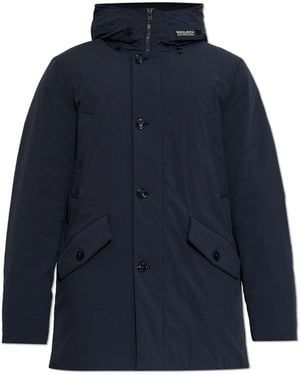 Woolrich Puffer Jacket With Sewn-On Logo - Blue