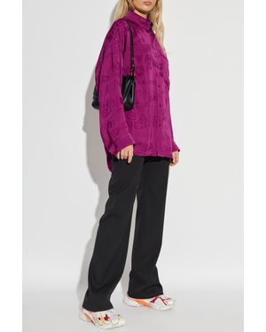 Balenciaga Shirt With Logo - Pink