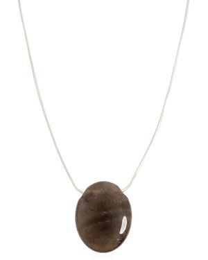 LIE STUDIO "Julia" Necklace With A Semi-Precious Stone - Metallic