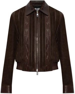 Versace Leather Jacket - Brown