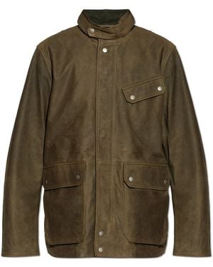 Rag & Bone Leather Jacket With Pockets - Green