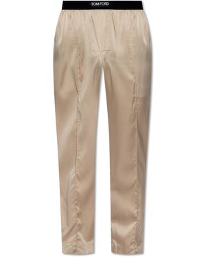 Tom Ford Silk Pyjama Bottom - Natural