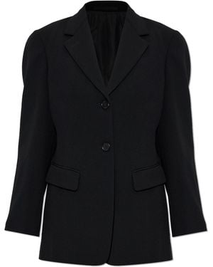 Jil Sander Wool Blazer With Notch Lapels - Black