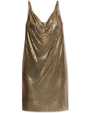 Versace Sequin Strappy Dress - Metallic