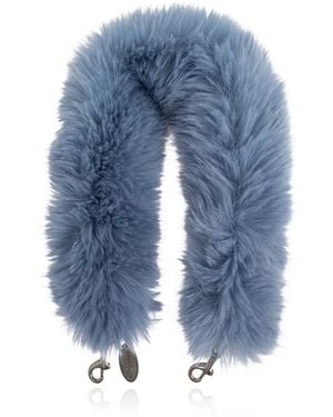 Balenciaga Furry Bag Strap - Blue