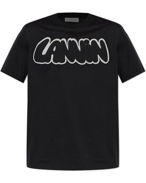 Lanvin T-Shirt With Logo - Black