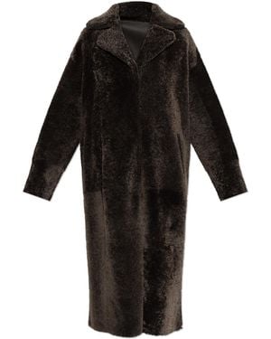 Arma Reversible Shearling Coat 'Ines' - Black
