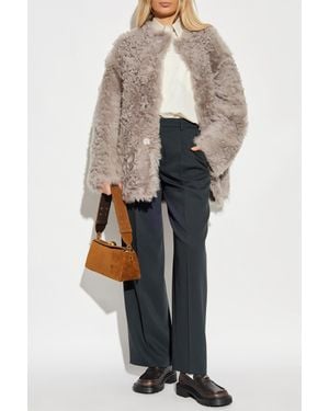 Ami Paris Sheepskin Coat - Natural