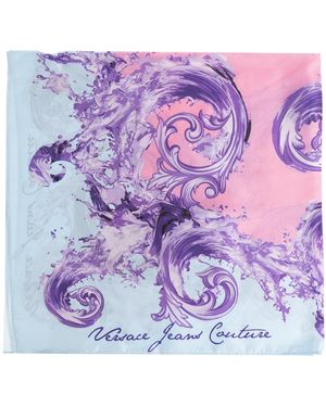Versace Jeans Couture Scarf With "Barocco" Pattern - Purple