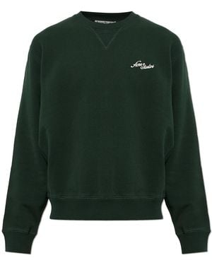 Acne Studios Cotton Sweatshirt With Embroidered Logo - Green