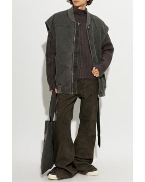 Rick Owens Oversized Denim Vest - Black
