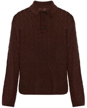 AllSaints 'Cyclone' Long Sleeve Polo - Brown