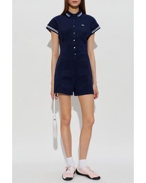 Lacoste Jumpsuit With Logo Patch - Blue