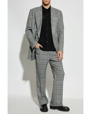 Amiri Plaid Patterned Pants - Gray