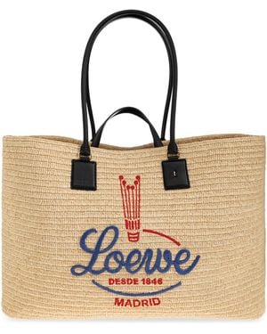 Loewe "Verano Xl" Shopper Bag - Natural
