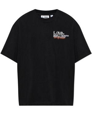 LAB C.O. OFF WHITE Ab C/O Off- Logo T-Shirt - Black