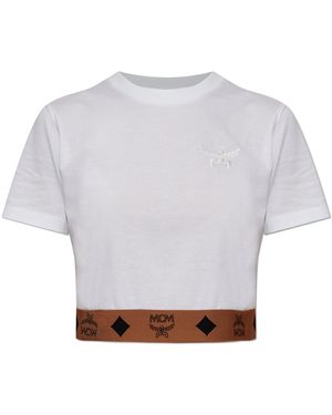 MCM Cotton Top With Logo - White