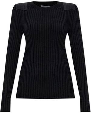 Helmut Lang Ribbed Long-Sleeve Top - Black