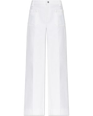 Victoria Beckham Wide-Leg Trousers - White