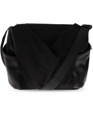 Yohji Yamamoto Bag Made Of Combined Materials - Black