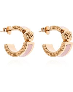 Versace Round Earrings With Medusa Head - Metallic