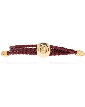 Bottega Veneta Leather Bracelet - Red