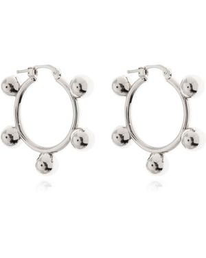 Jil Sander Brass Earrings - Metallic
