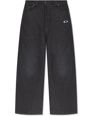 Balenciaga Wide-Leg Jeans - Black