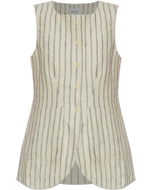 Posse Linen Vest "Emma" - White