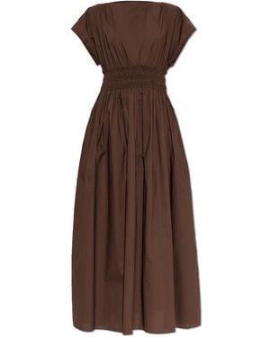 Matteau Draped Dress - Brown