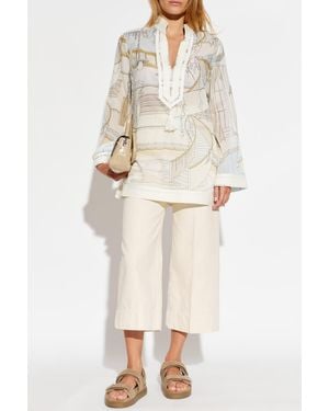 Tory Burch Patterned Tunic - Natural
