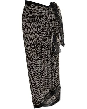 Balmain Silk Pareo - Black