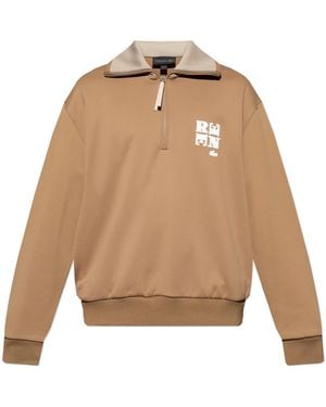 LACOSTE RUNWAY Sweatshirt With Logo Patch - Natural