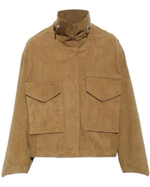 AllSaints Suede Jacket 'Clay' - Natural
