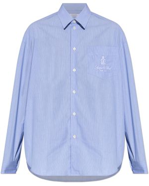 Sporty & Rich Shirt With Logo, - Blue
