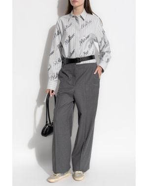 Stella McCartney Shirt With Shimmering Sequins - Gray