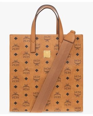 MCM Monogrammed Shopper Bag - Brown