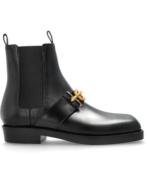 Balmain Leather Chelsea Boots - Black