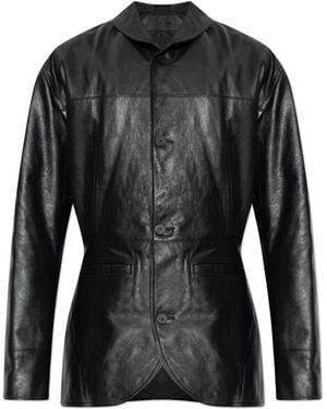 Jacquemus Leather Jacket 'Gardian' - Black