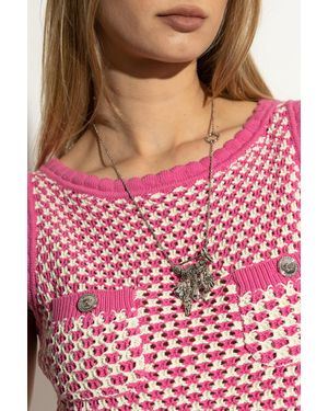 Versace Necklace With Charms - Red