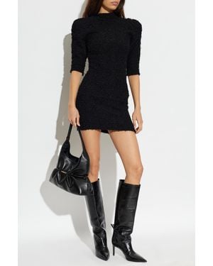 Balmain Fitted Tweed Dress - Black