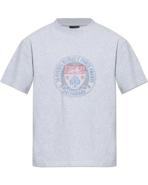Balenciaga T-Shirt With Print - Grey