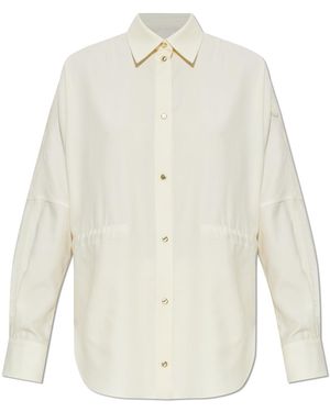 Moncler Shirt With Drawstring Waist - White